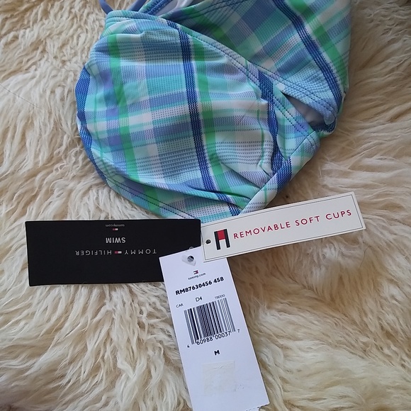 NEW SWIM TOP WITH REMOVABLE SOFT CUPS Tommy Hilfiger - M - Picture 4 of 8